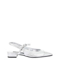 Silver Leather Ballet Flats 1