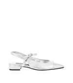 Silver Leather Ballet Flats 1