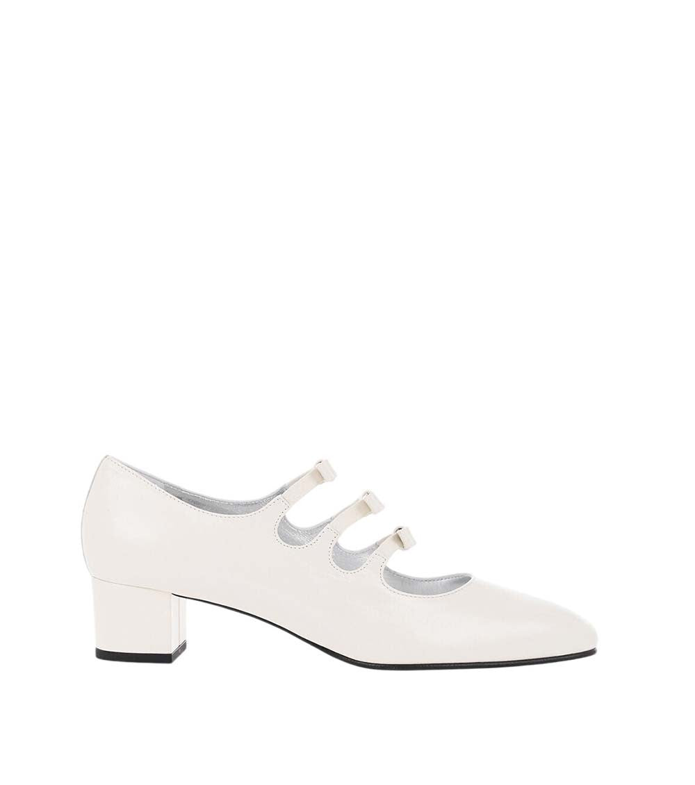 White Leather Pumps 1