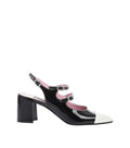 Black Leather Slingback Pumps 1