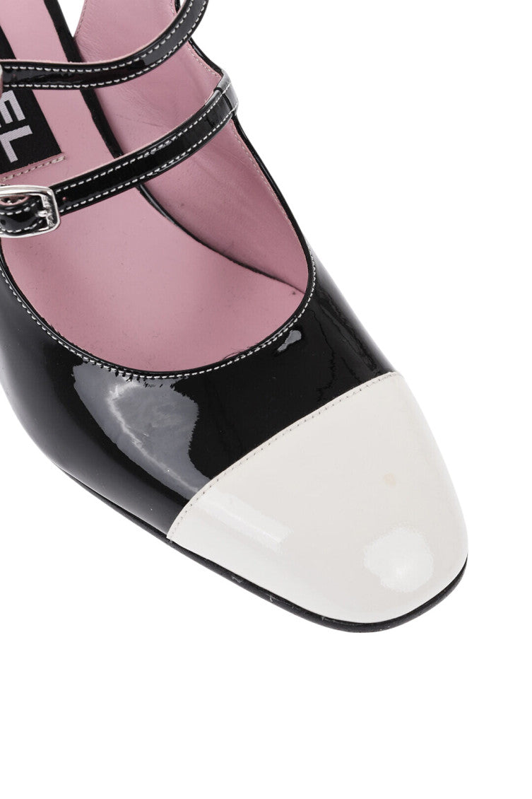 Black Leather Slingback Pumps 4