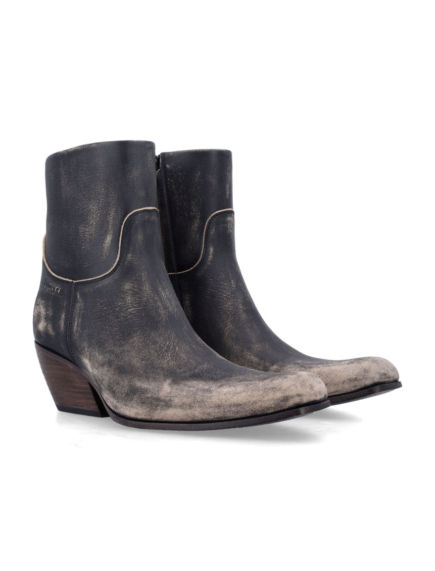 Black Distressed Boots 2