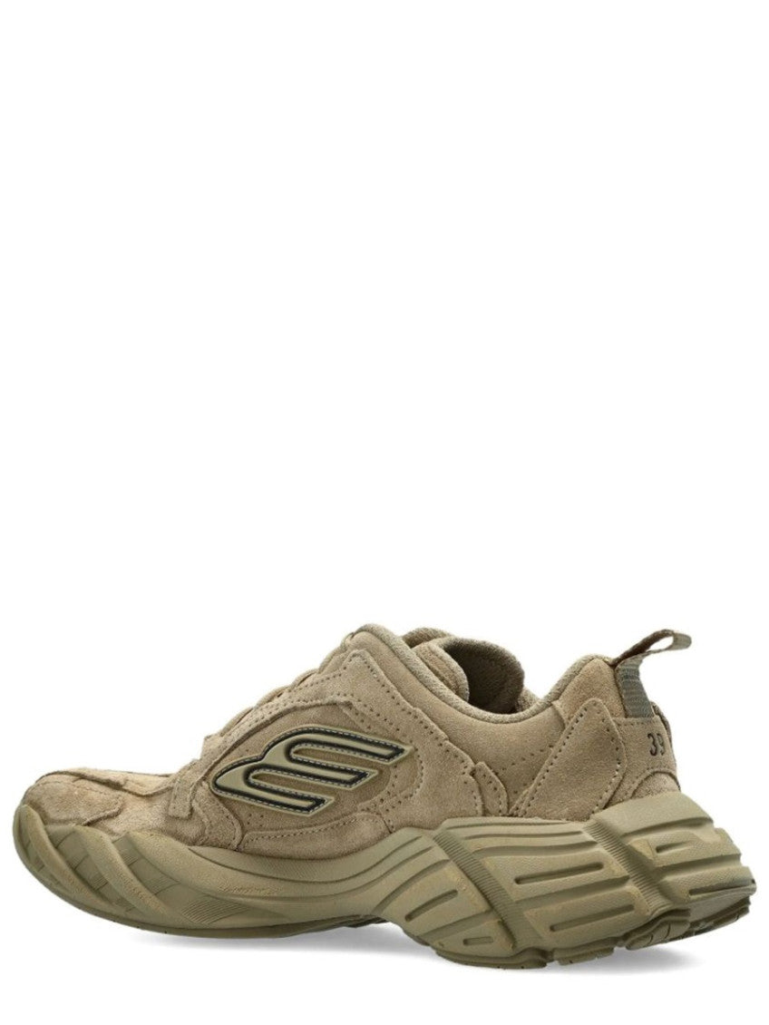 Beige Solid Monday Sneakers 3