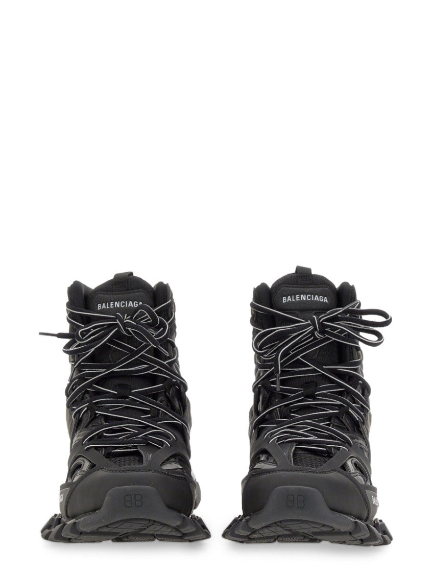 Black Logo Track Hike Sneakers 2