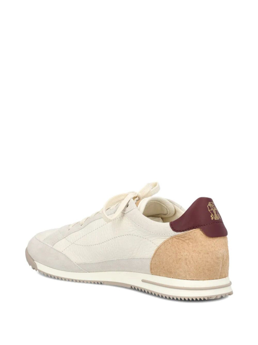 White Color Block Sneakers 3