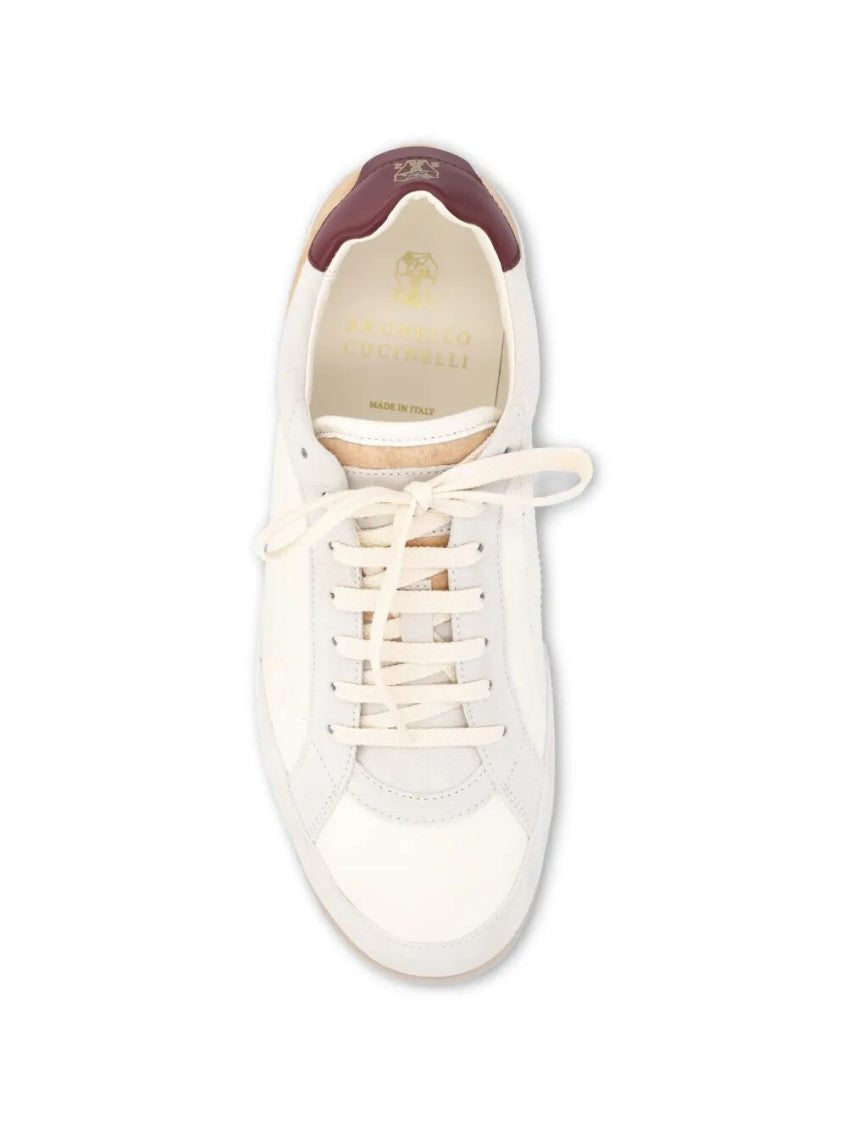 White Color Block Sneakers 4