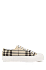 Beige Checks Sneakers 1