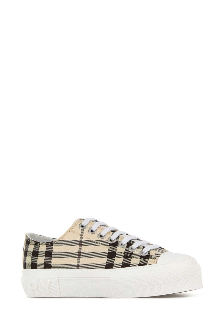 Beige Checks Sneakers 2