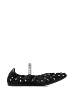 Black Embellished Ballet Flats 1