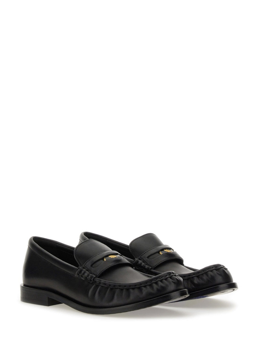 Black Solid Cadet Loafers 2