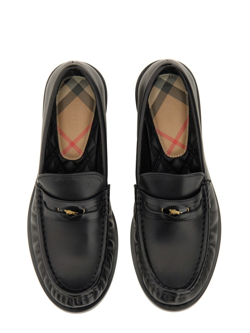 Black Solid Cadet Loafers 3