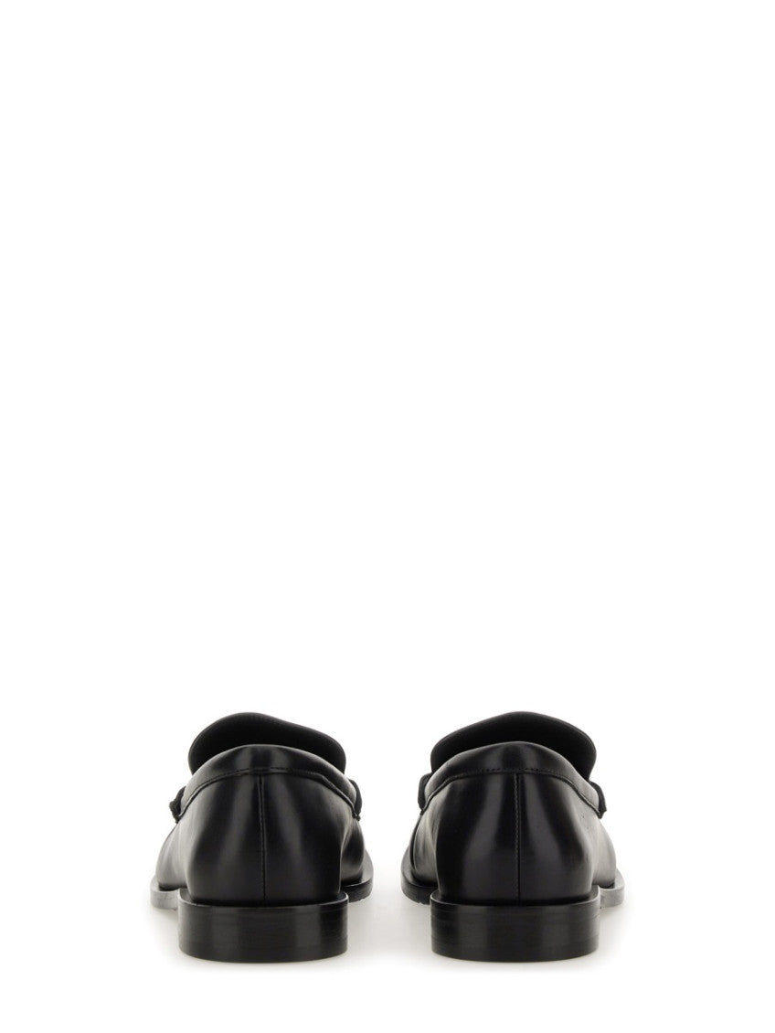 Black Solid Cadet Loafers 4