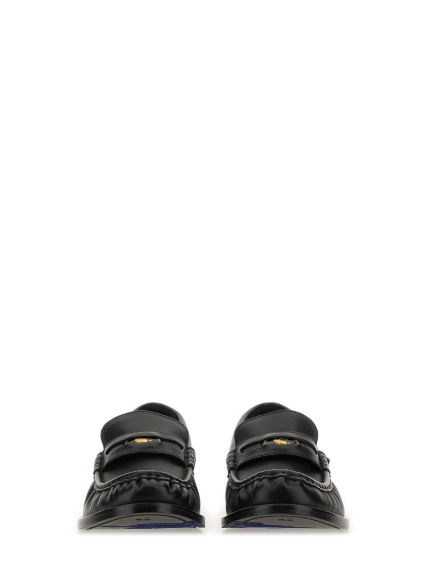 Black Solid Cadet Loafers 5