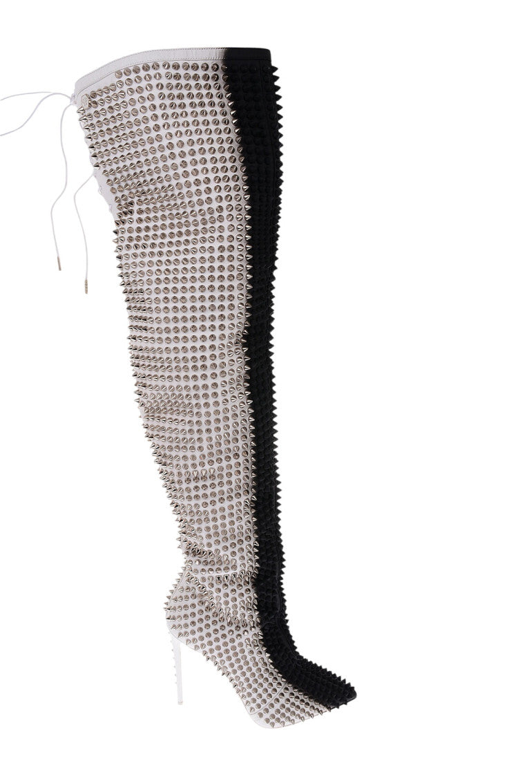 BlackWhite Over-the-Knee Boots 1