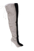 BlackWhite Over-the-Knee Boots 1