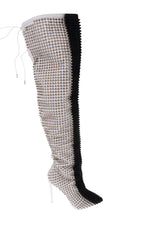 BlackWhite Over-the-Knee Boots 1