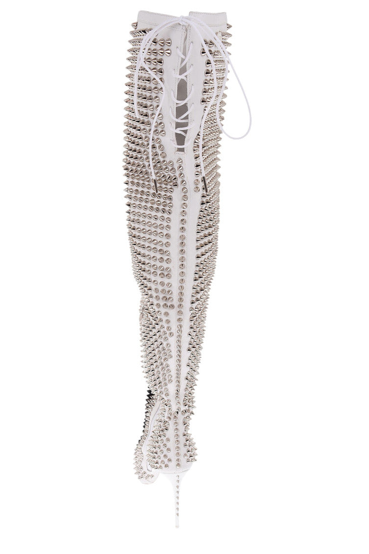 BlackWhite Over-the-Knee Boots 3