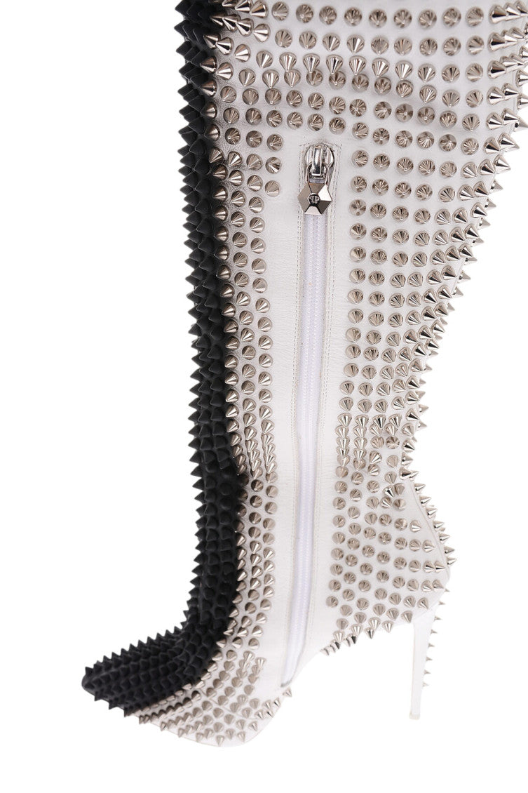 BlackWhite Over-the-Knee Boots 4