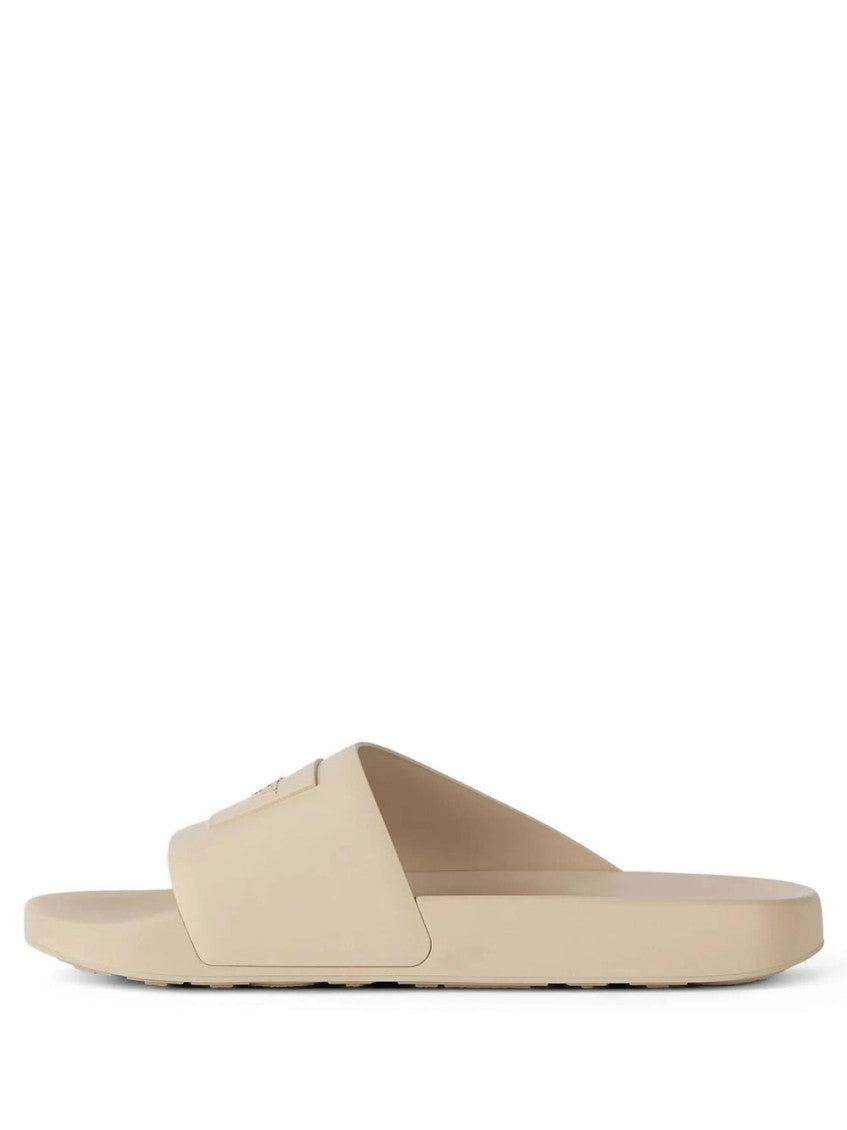 Beige Slip On Slides 3