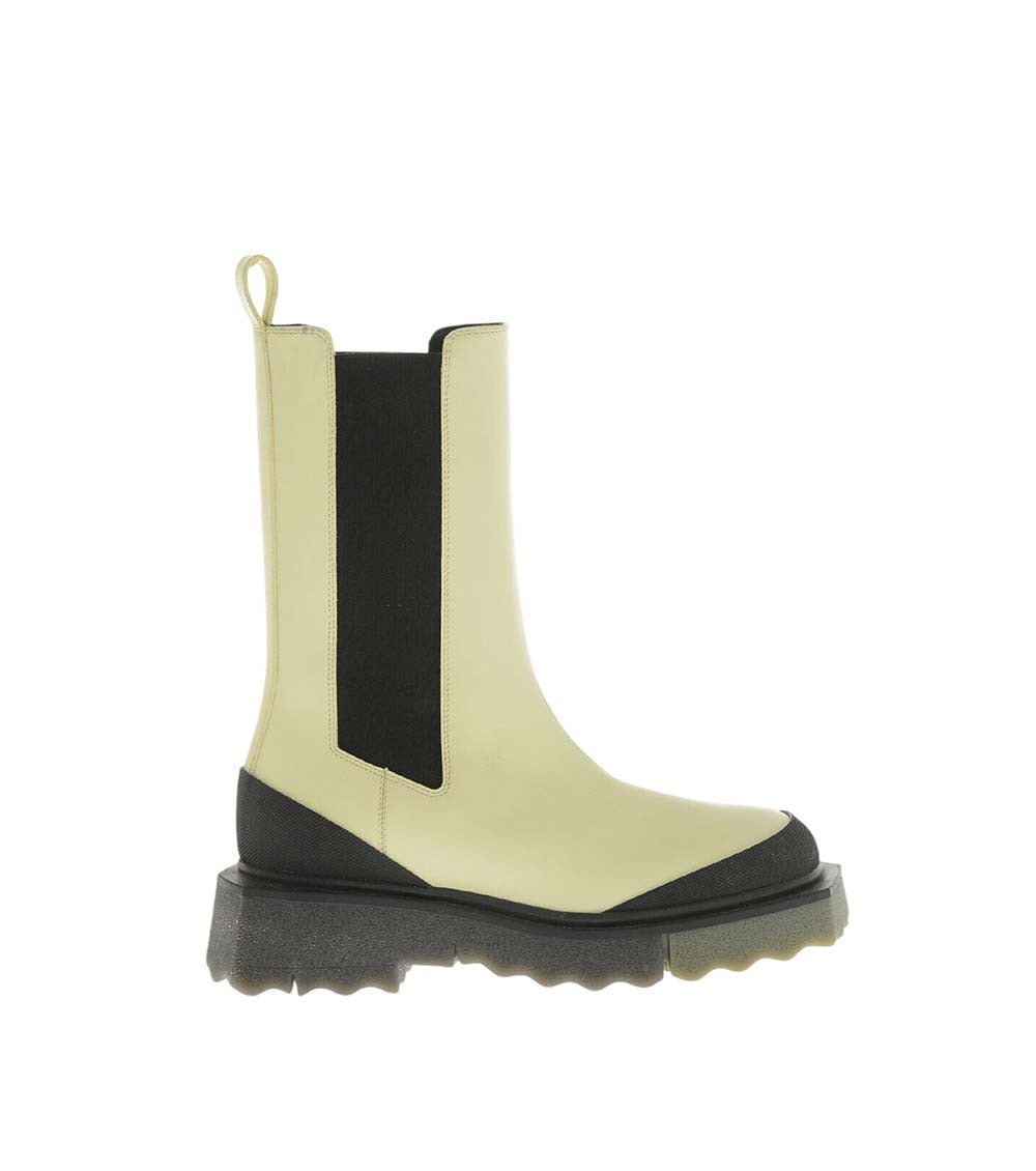 Beige Leather Boots 1
