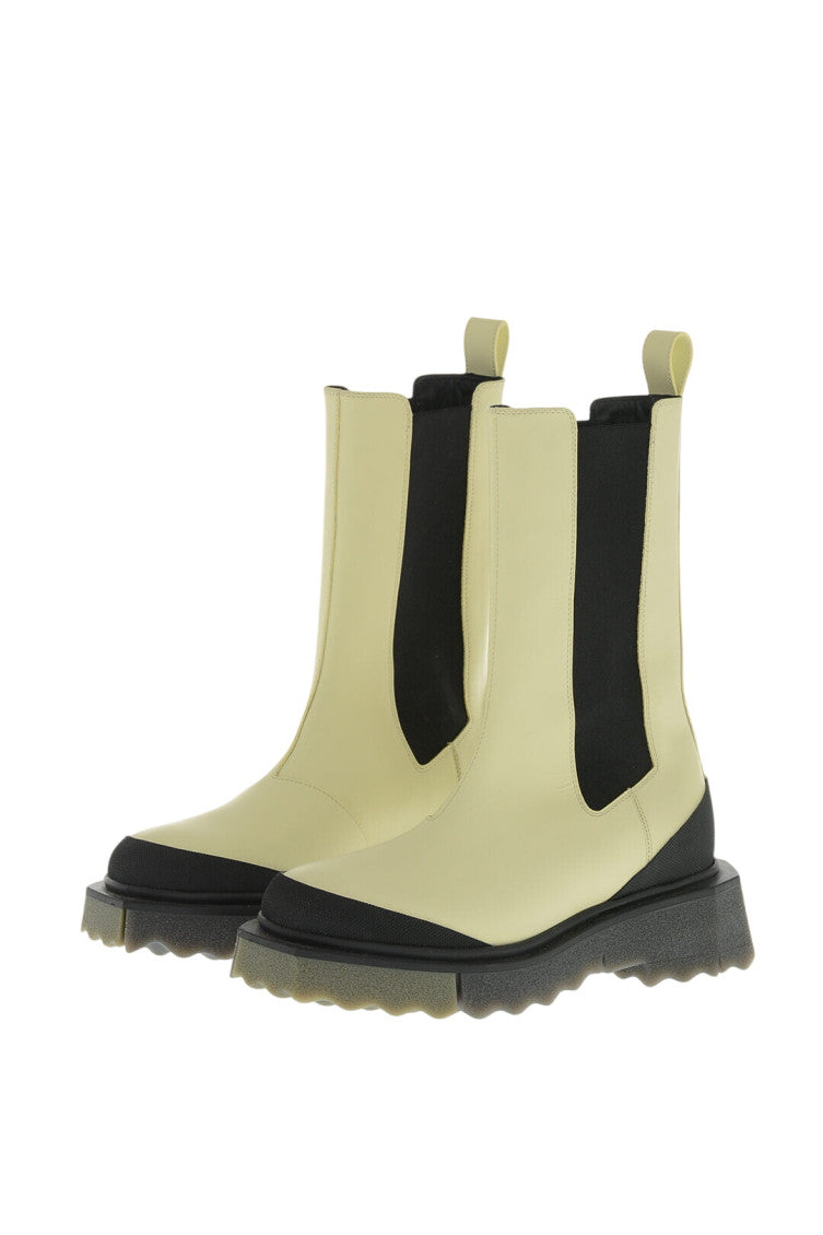 Beige Leather Boots 2