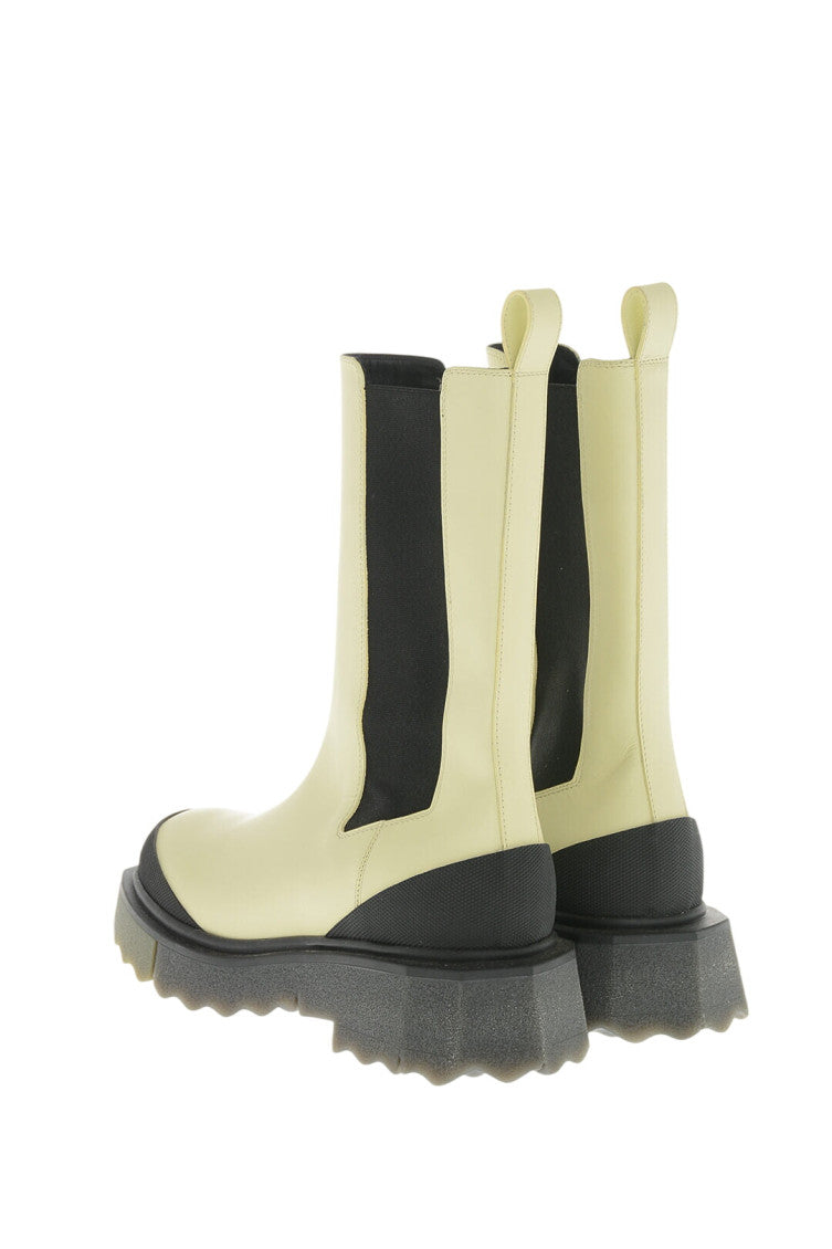 Beige Leather Boots 3