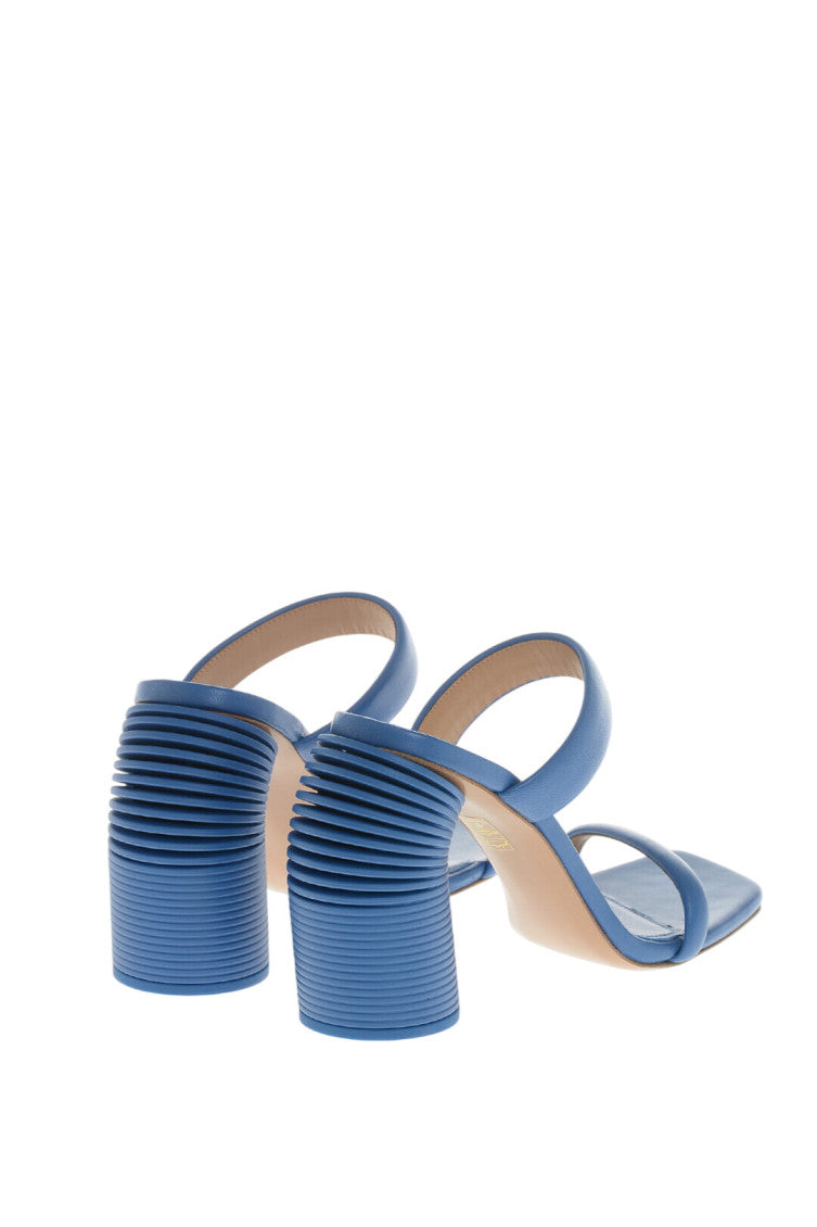 Blue Leather Heels 3
