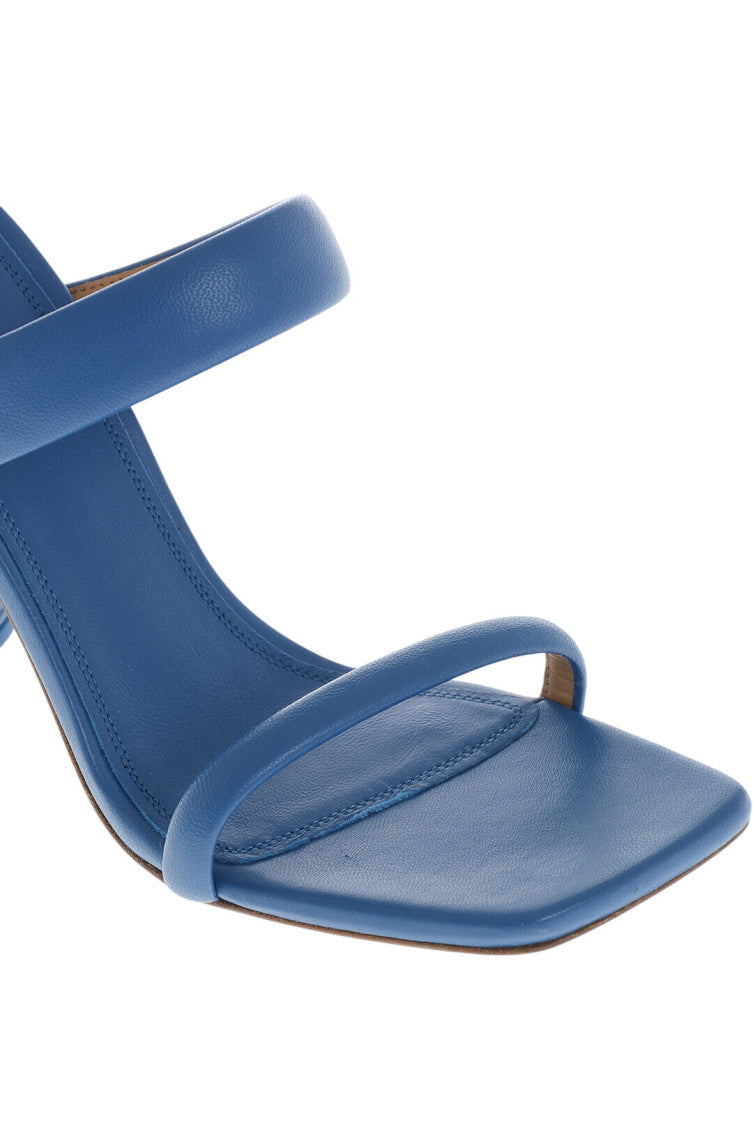 Blue Leather Heels 4