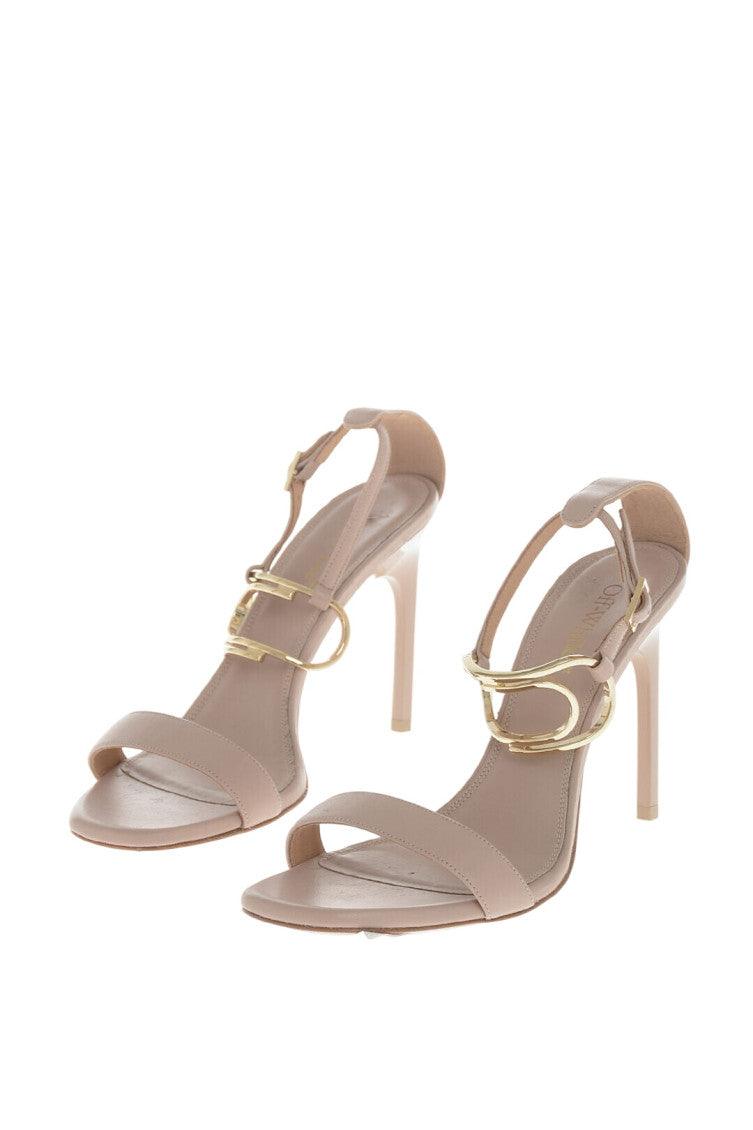 Pink Leather Ankle Strap Heels 2