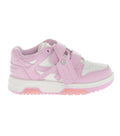 Baby Girl Pink Low Leather Sneakers 1