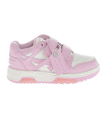 Baby Girl Pink Low Leather Sneakers 1