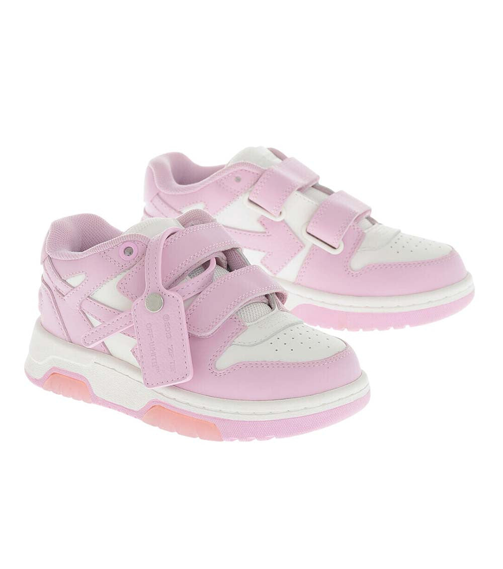 Baby Girl Pink Low Leather Sneakers 2