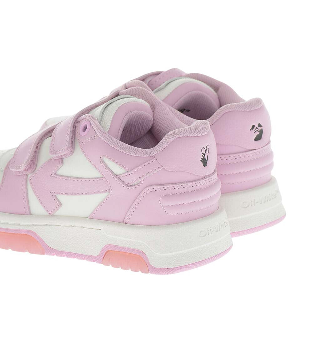 Baby Girl Pink Low Leather Sneakers 3
