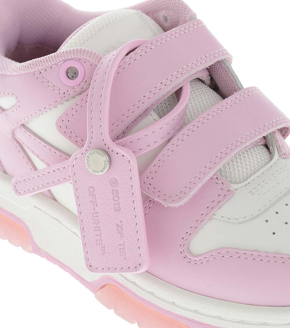 Baby Girl Pink Low Leather Sneakers 4