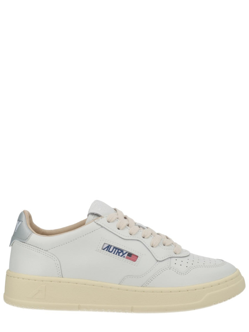 White Color Block Sneakers 1