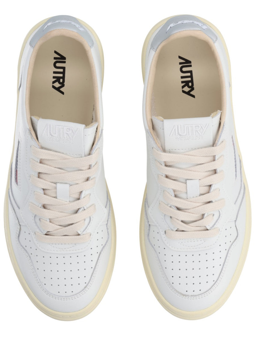White Color Block Sneakers 3