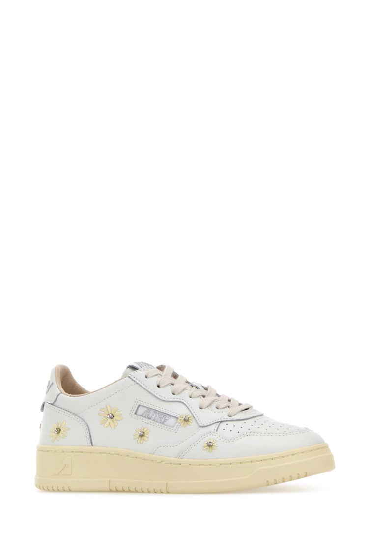 White  Floral Sneakers 2