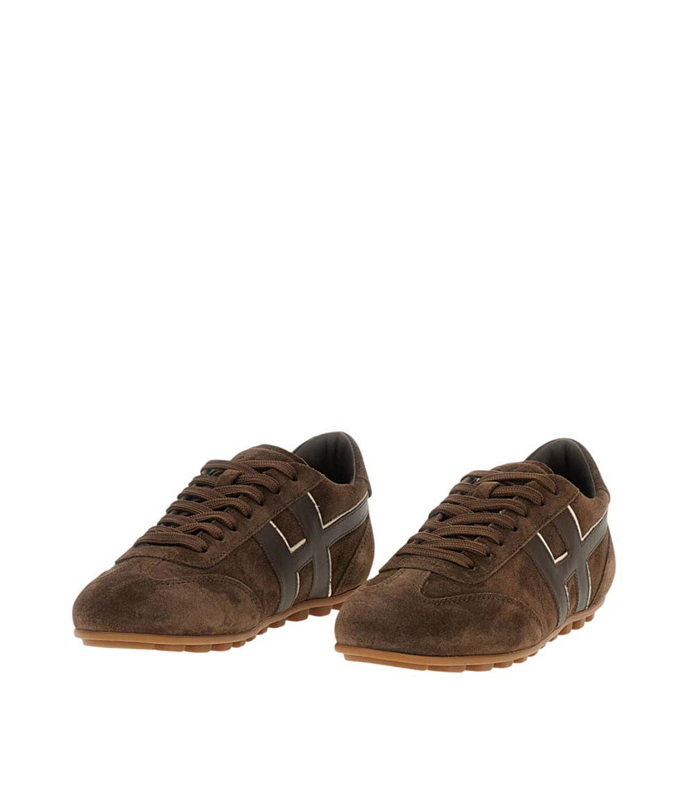 Dark Brown Logo Sneakers 2