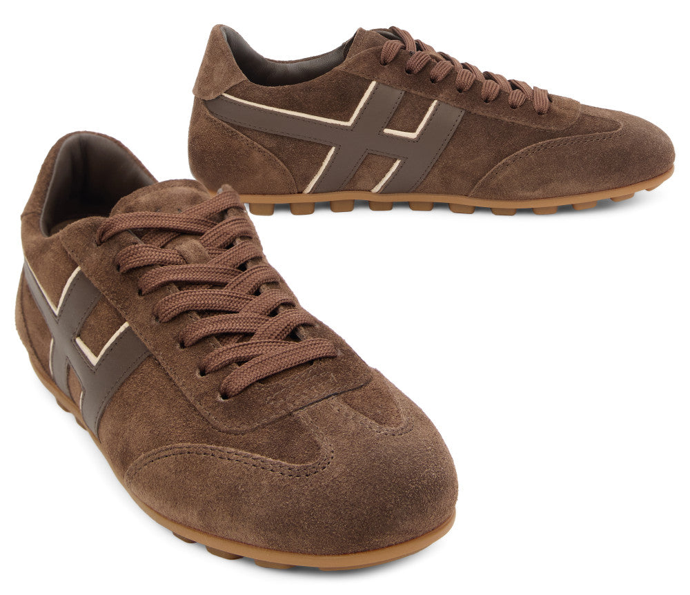 Dark Brown Logo Sneakers 4