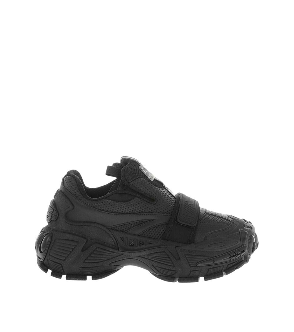 Black Leather Slip-On Sneakers 1