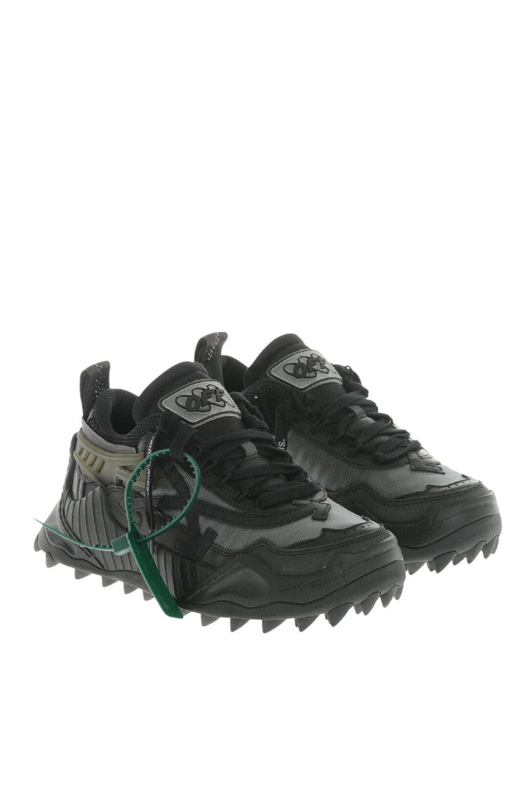 Black Leather Chunky Sneakers 2