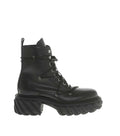 Black Solid Tractor Boots 1