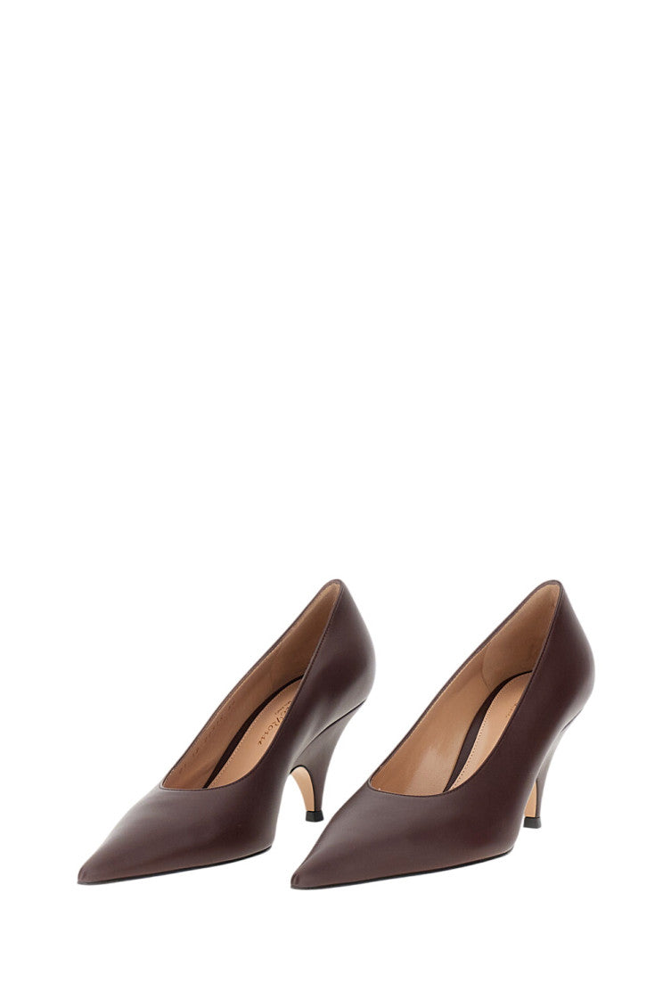 Maroon Slip On Pumps 2