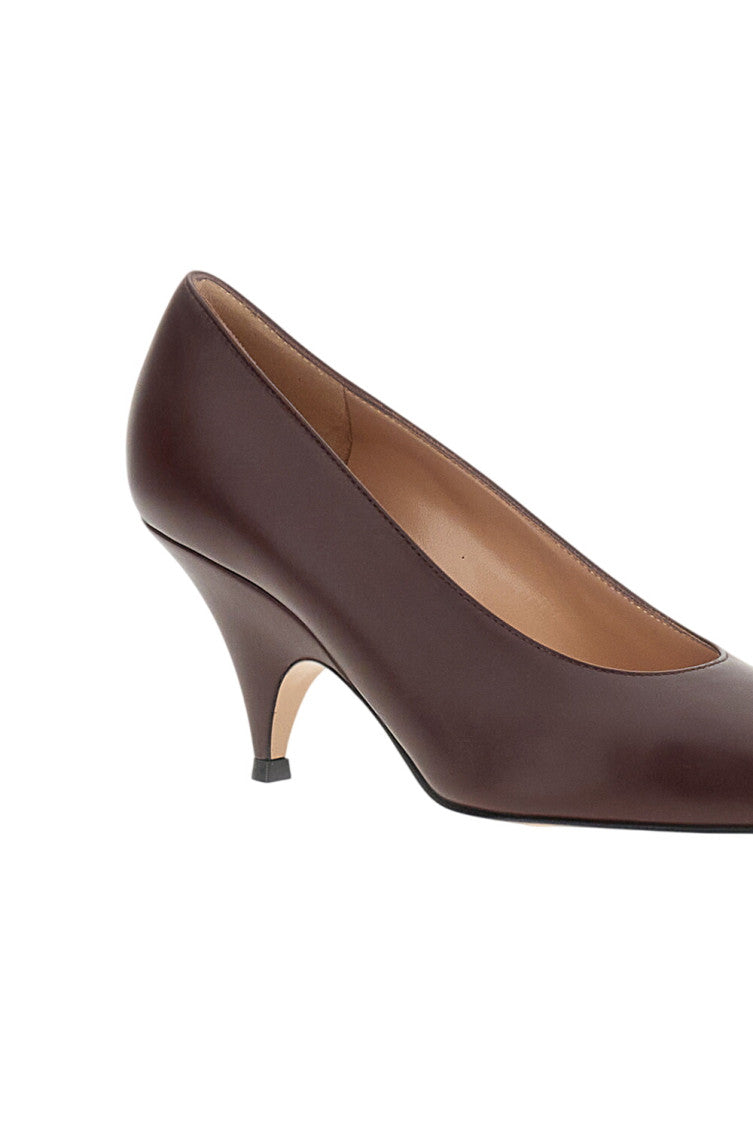 Maroon Slip On Pumps 4