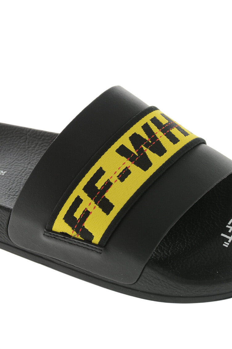 Black Rubber Slides 4