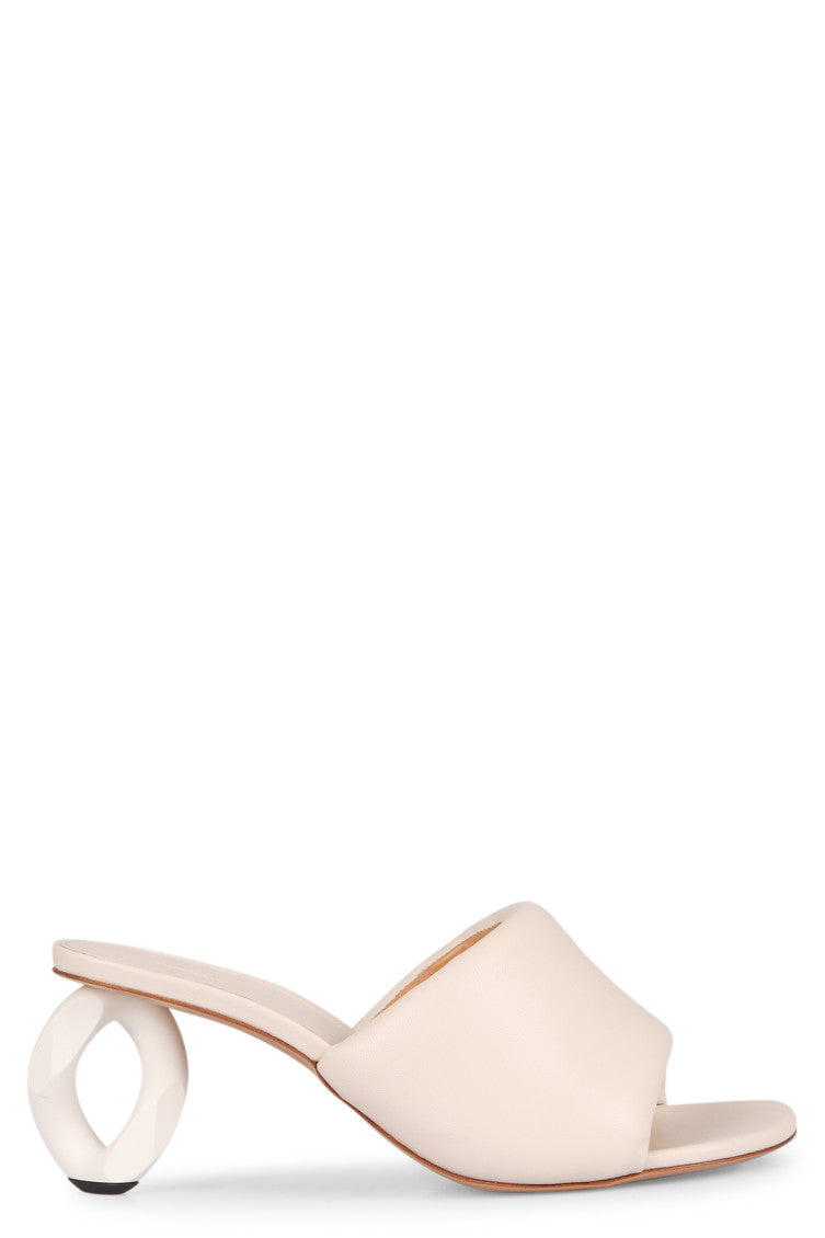 White Leather Mules 1