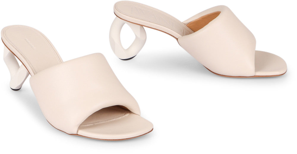 White Leather Mules 3