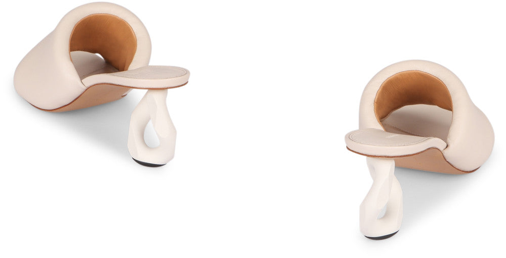 White Leather Mules 4