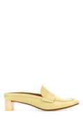 Yellow Leather Loafer Pumps 1