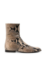 Beige Leather Ankle Boots 1